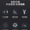 Marketing graphic showcasing features of a breathable 3D mesh car seat cushion with memory foam support, including features l