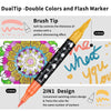Dual-Tip Glitter Art Markers Set