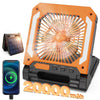 Paddfaltiger Solar-Campingventilator mit LED-Licht
