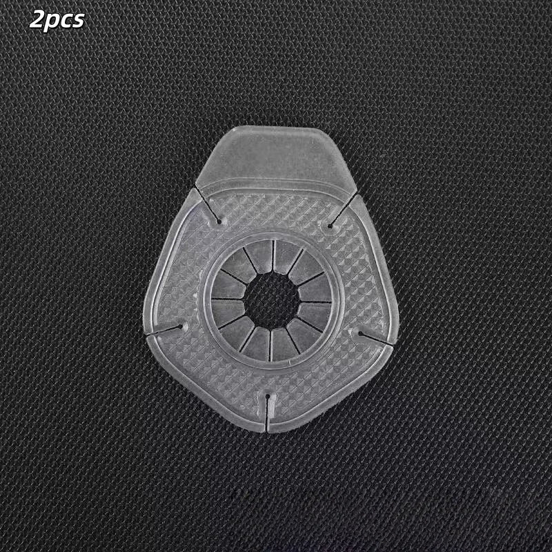Two clear plastic wiper arm hole covers designed to prevent dust and leaks.