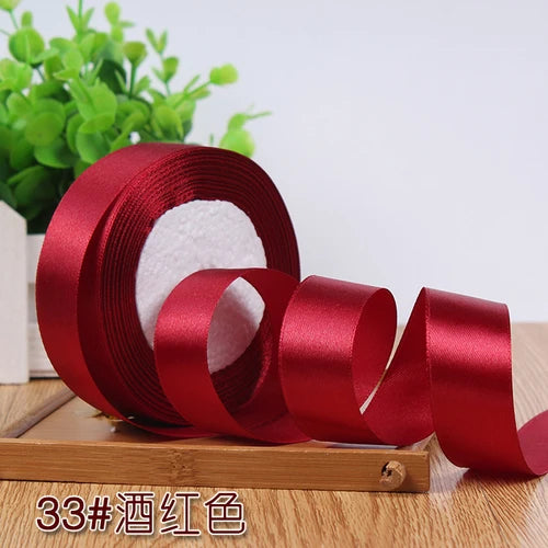 Silk Satin Ribbon Roll for Gift Wrapping, DIY Crafts, and Party Decor