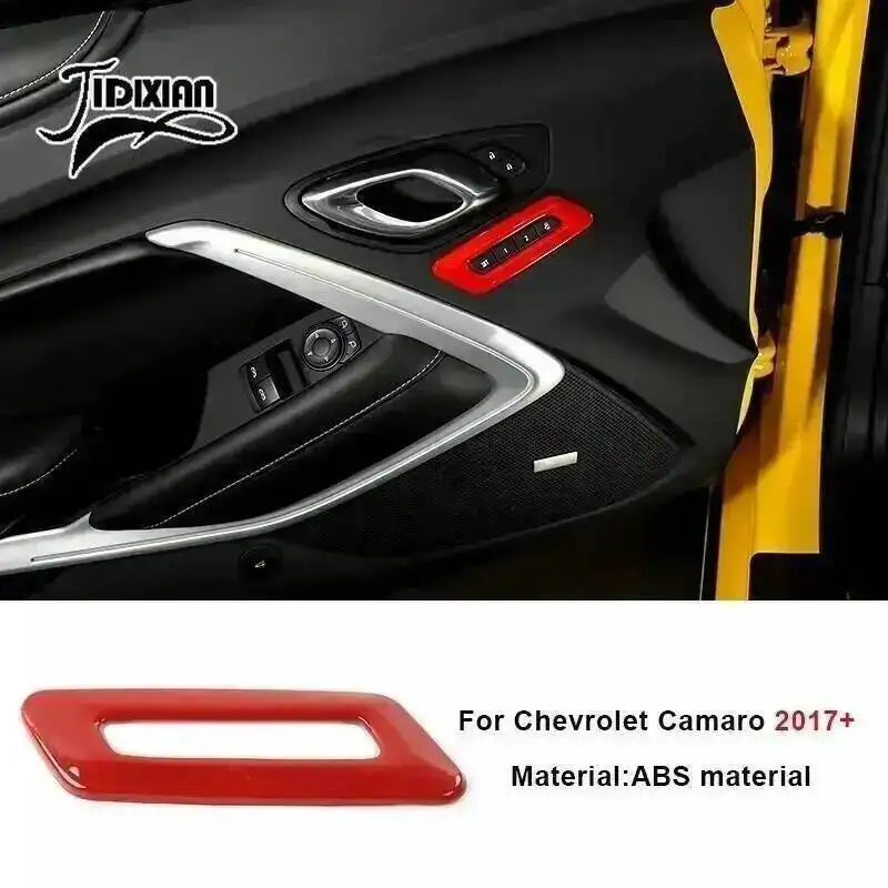 Red ABS material trim kit for Chevrolet Camaro interior and exterior components
