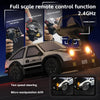 A remote control car with a full scale remote control function is shown alongside instructions for operation.