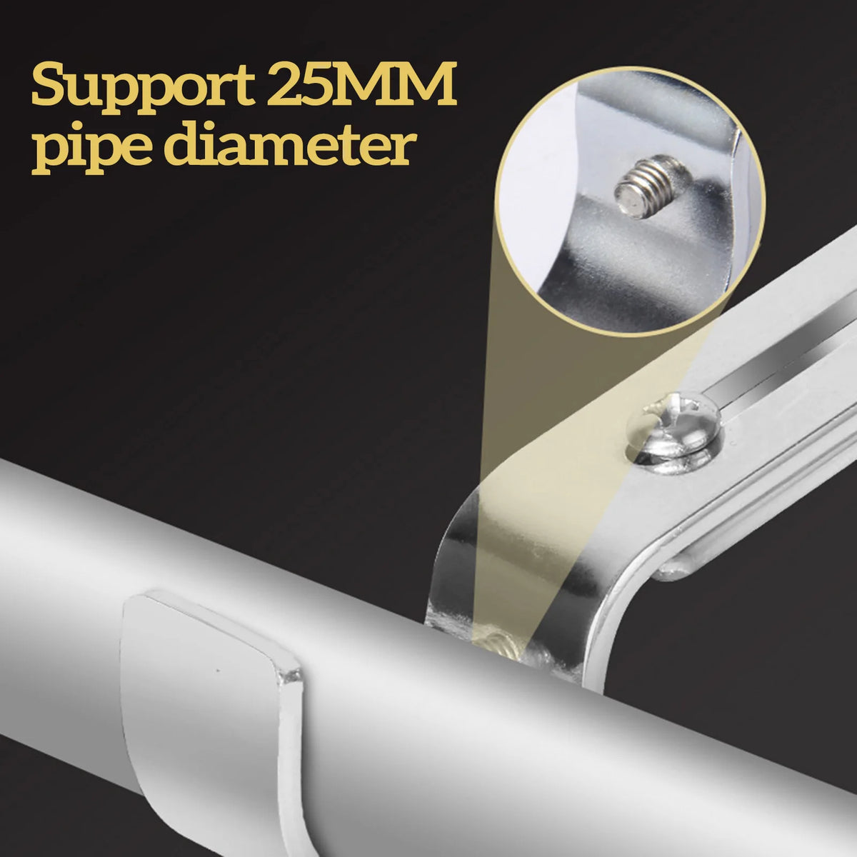Adjustable Wall-Mounted Curtain Rod Brackets (Set of 2)