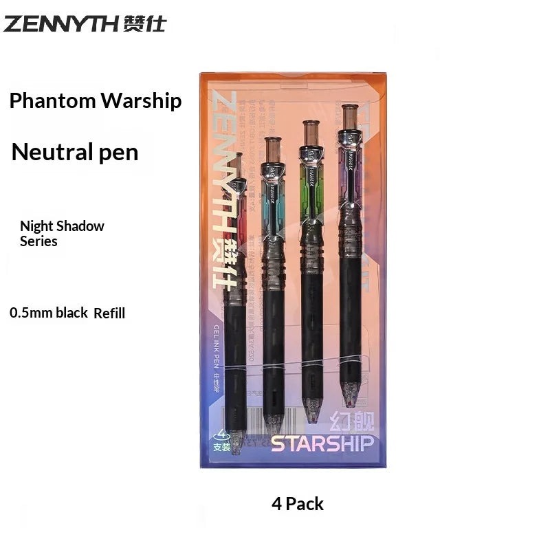 Zennyth Phantom Night Series Gel Pen – Smooth 0.5mm Quick-Dry Ink with Anti-Slip Grip