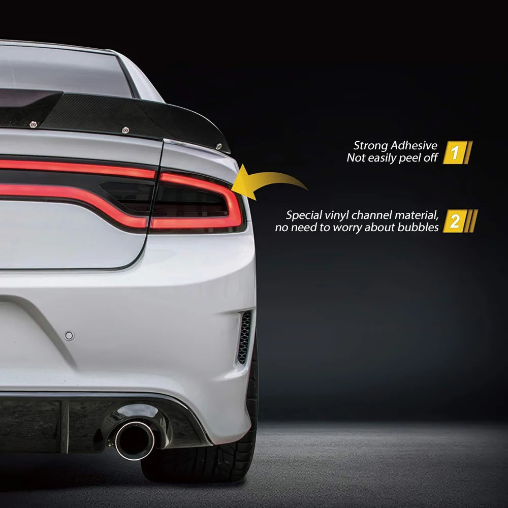 Smoked Tail Light Tint Overlays for Dodge Charger (2015-2022)