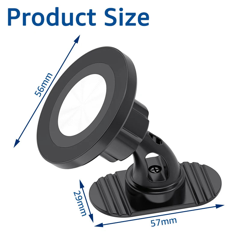 Magnetic Car Phone Mount with 360° Rotation