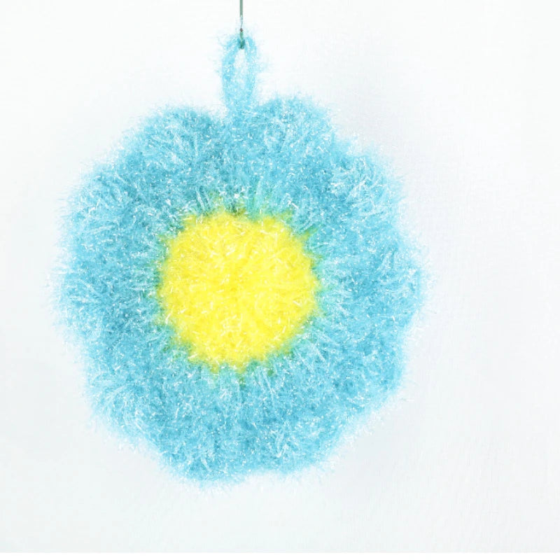Floral Kitchen Scrubber Sponge – Non-Scratch Scouring Pad for Dishes, Pots & Pans