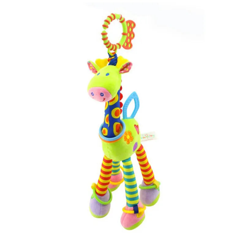 Musical Plush Animal Rattle & Teether Toy for Babies