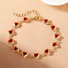 Heart Crystal Charm Bracelet