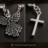 Crystal Angel & Cross Car Charm