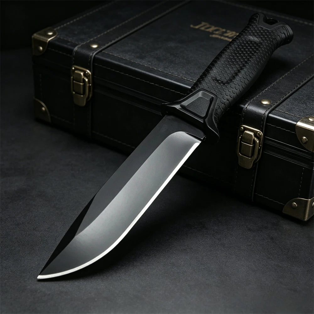 Full Tang Fixed Blade Knife with Ergonomic Rubber Handle
