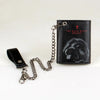 Triple-Fold Chain Wallet with Card Holder and ID Window