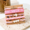 Handwoven WWJD Beaded Bracelet Set