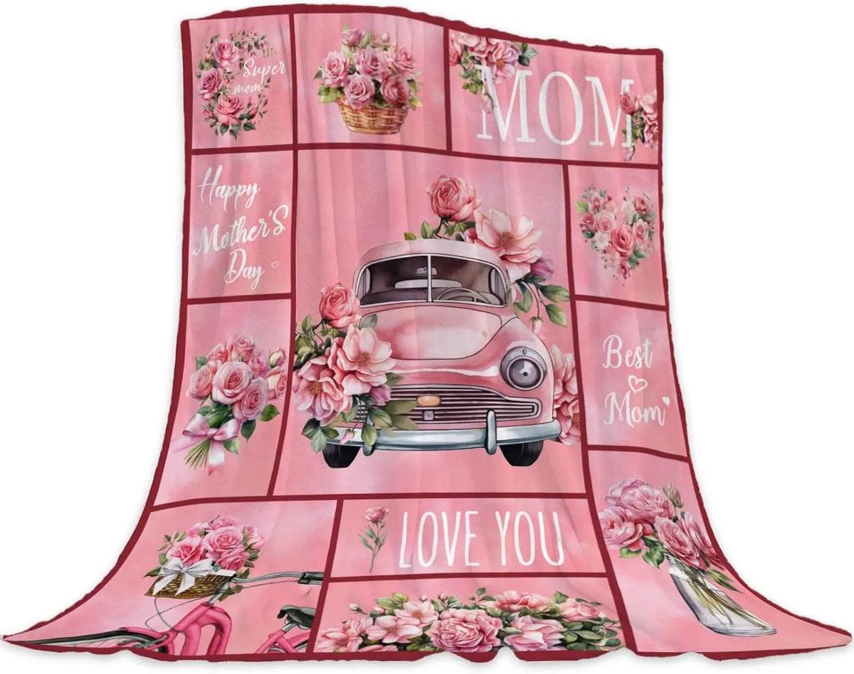 Soft Coral Fleece Throw Blanket – Lightweight & Cozy for All Seasons