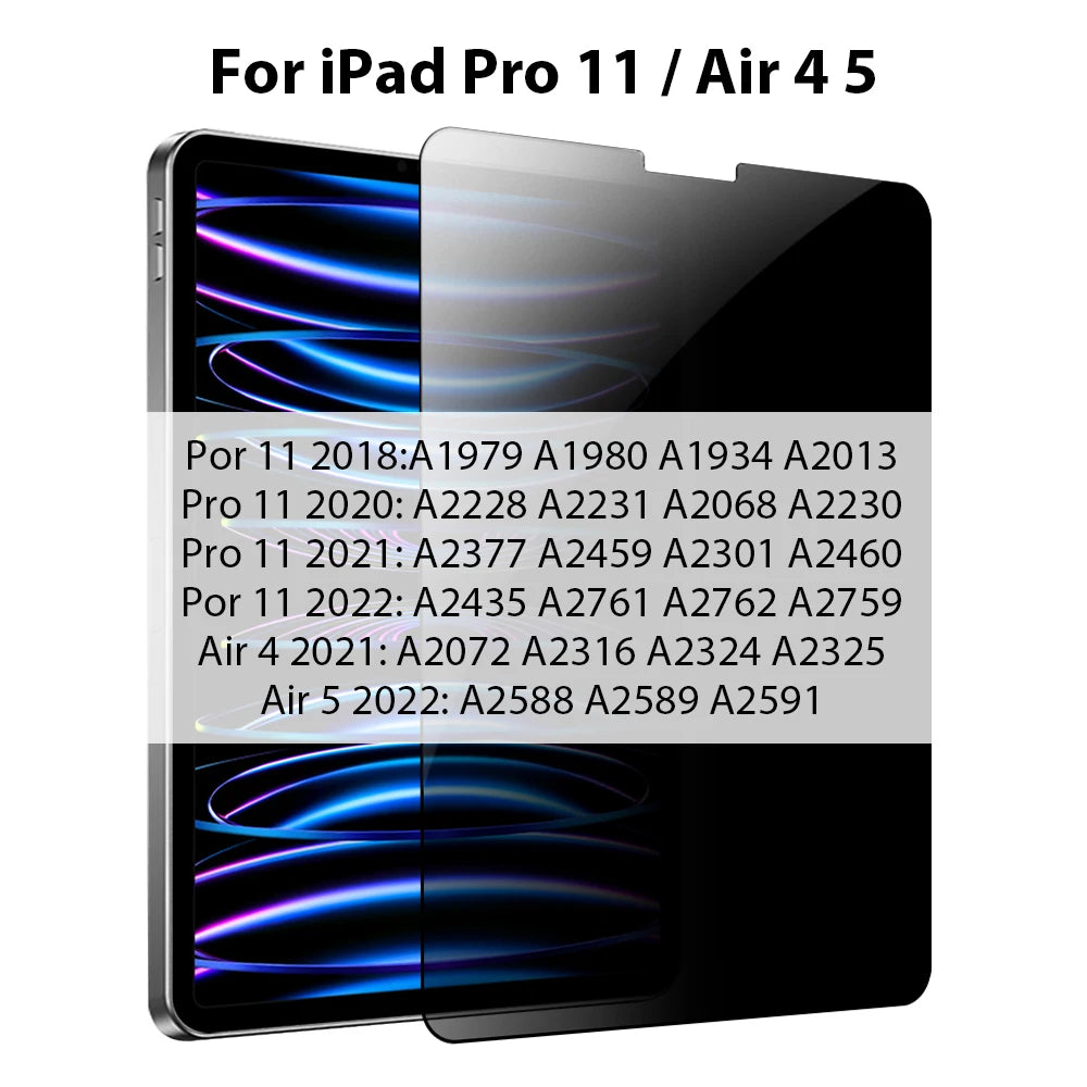 Privacy Shield Tempered Glass Screen Protector for iPad