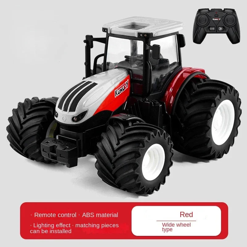 Remote-Controlled Farm Tractor Toy with Realistic Engineering Details
