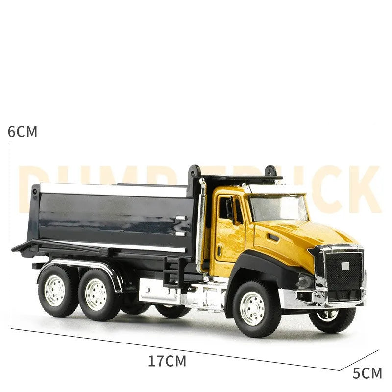 1:50 Diecast Metal Model Truck Set - Construction Vehicles