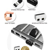 A compact USB flash drive shown with various protective features like a rope hole and interface protection.