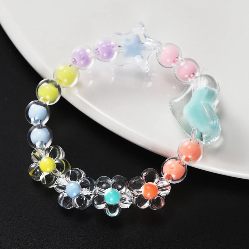 Heart-Shaped Acrylic Bead Kit for Jewelry Making