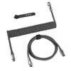 Coiled USB-C Cable for Mechanical Keyboards with Aviator Connector