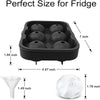 Silicone Ice Ball Maker - Large 3D Sphere & Cube Ice Mold