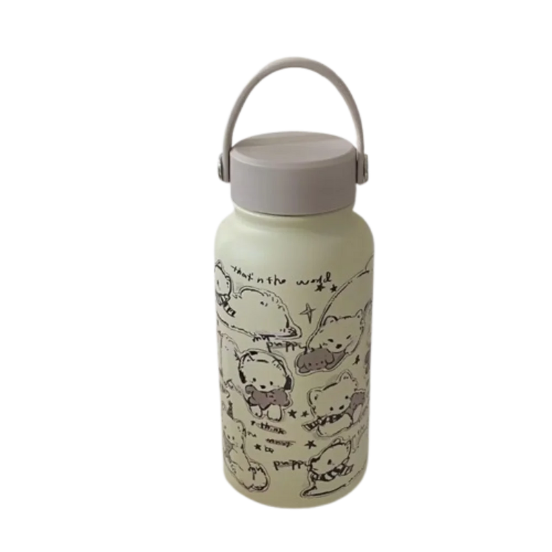 900ml Isolierflasche mit Strohhalm