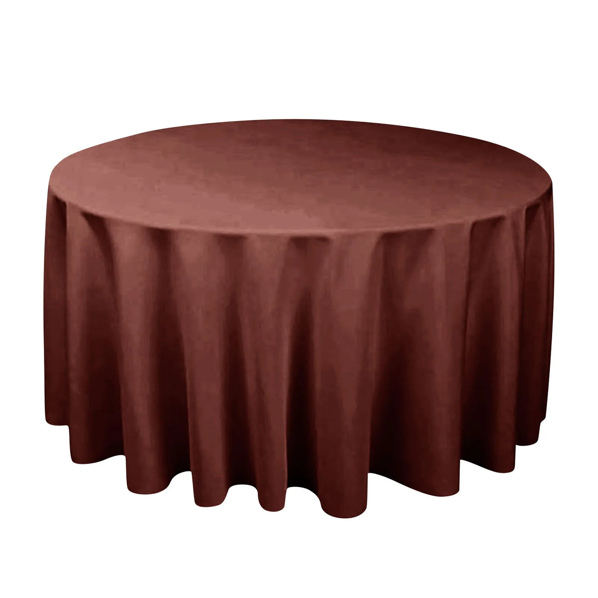 Round Solid Color Polyester Tablecloth for Weddings, Parties & Dining
