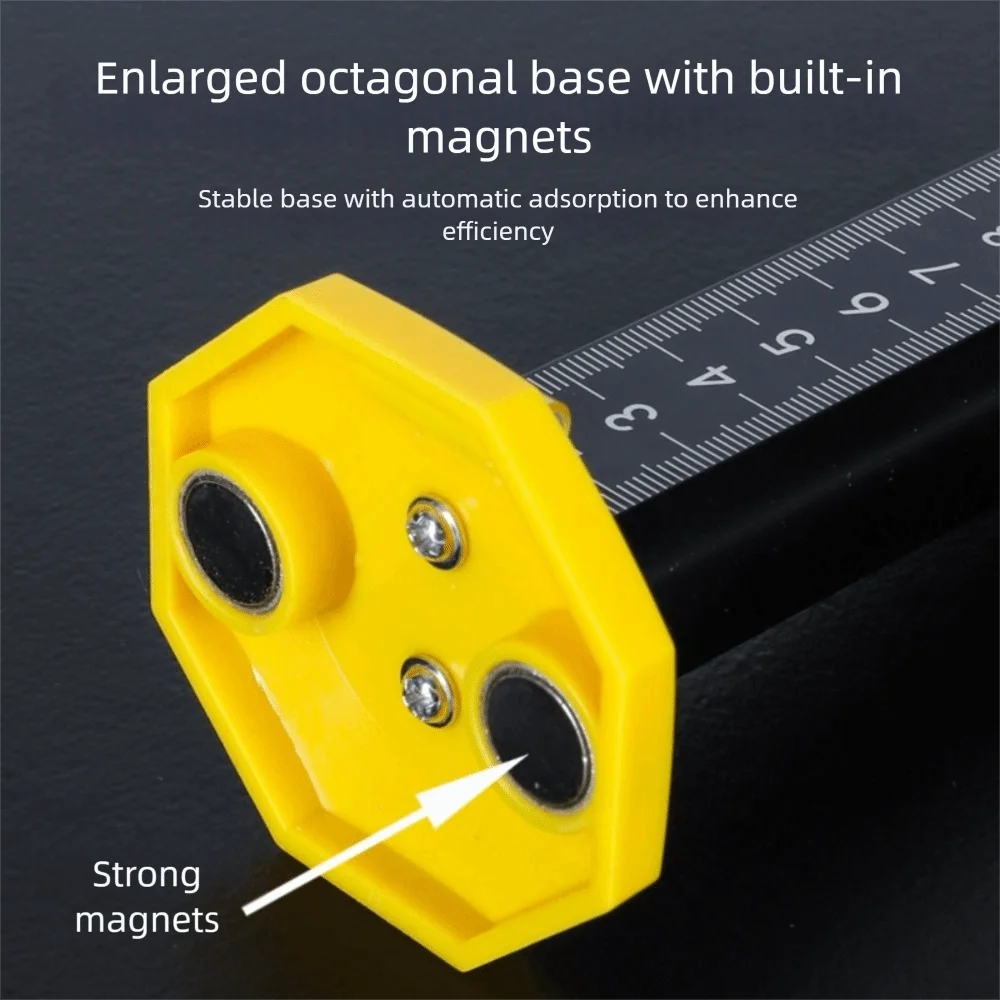 Magnetic Ceiling Leveling Ruler with Dual-Sided Scale