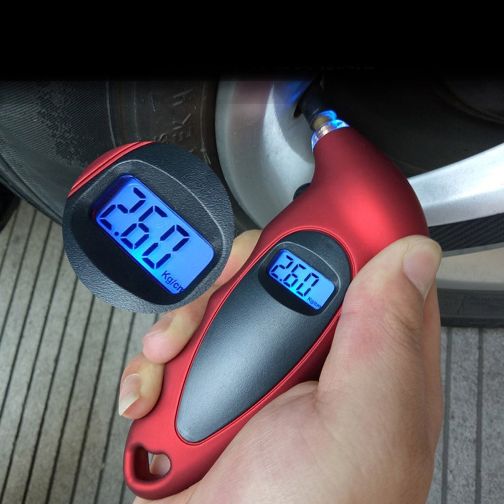 Digital Tire Pressure Gauge with Backlit LCD Display