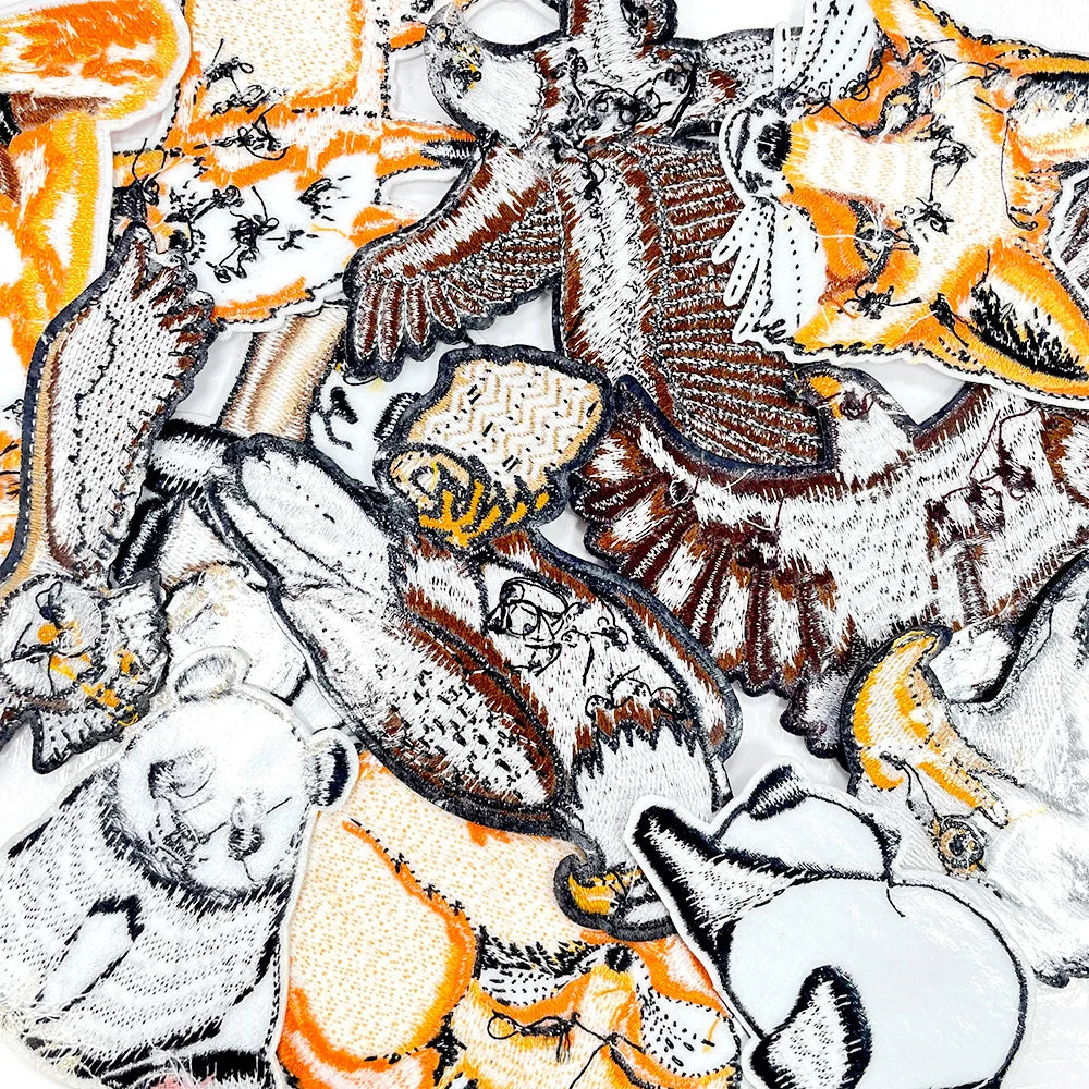 Embroidered Animal Iron-On Patches for DIY Crafting & Clothing Repair