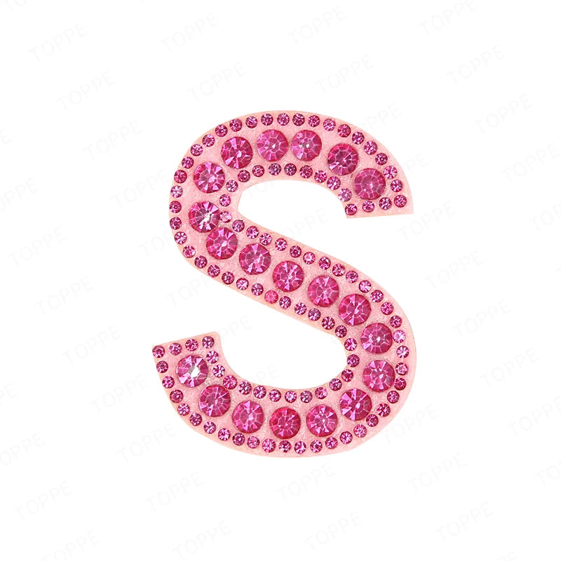 Pearl Rhinestone Letter Patches – Iron-On 3D DIY Embellishments