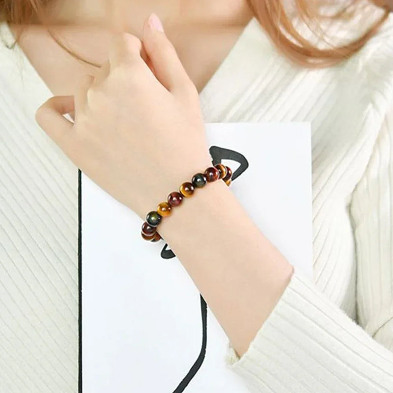 Natural Tiger's Eye Beaded Bracelet