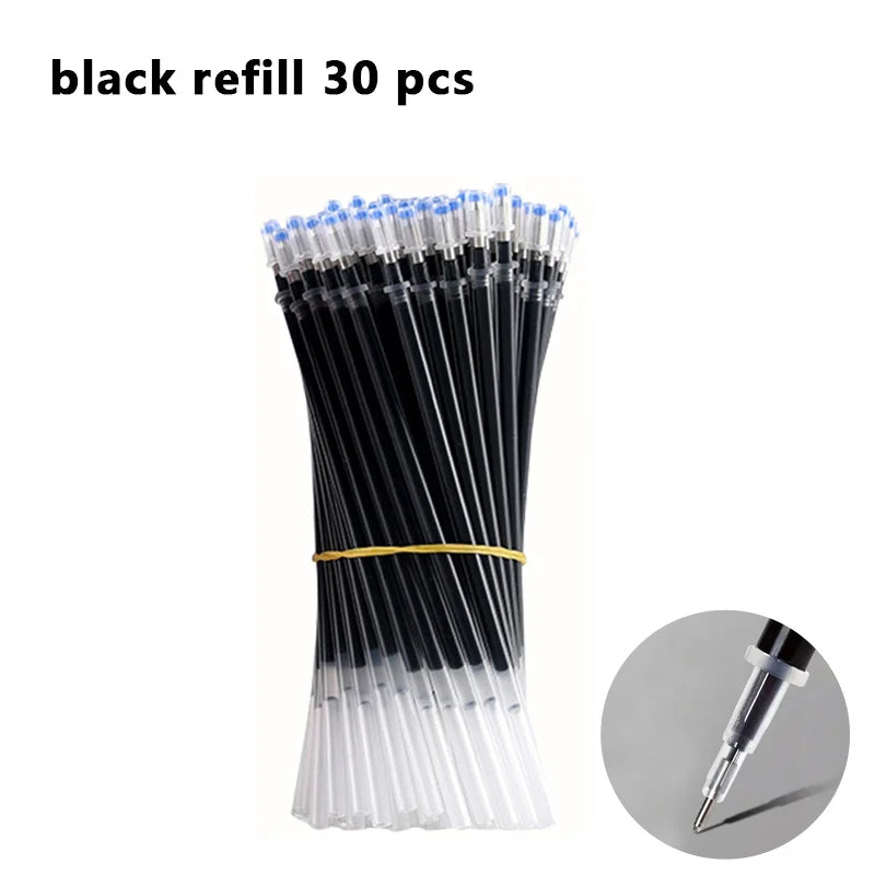 Smooth 0.5mm Gel Pen Set with Refills (Black, Blue, Red)
