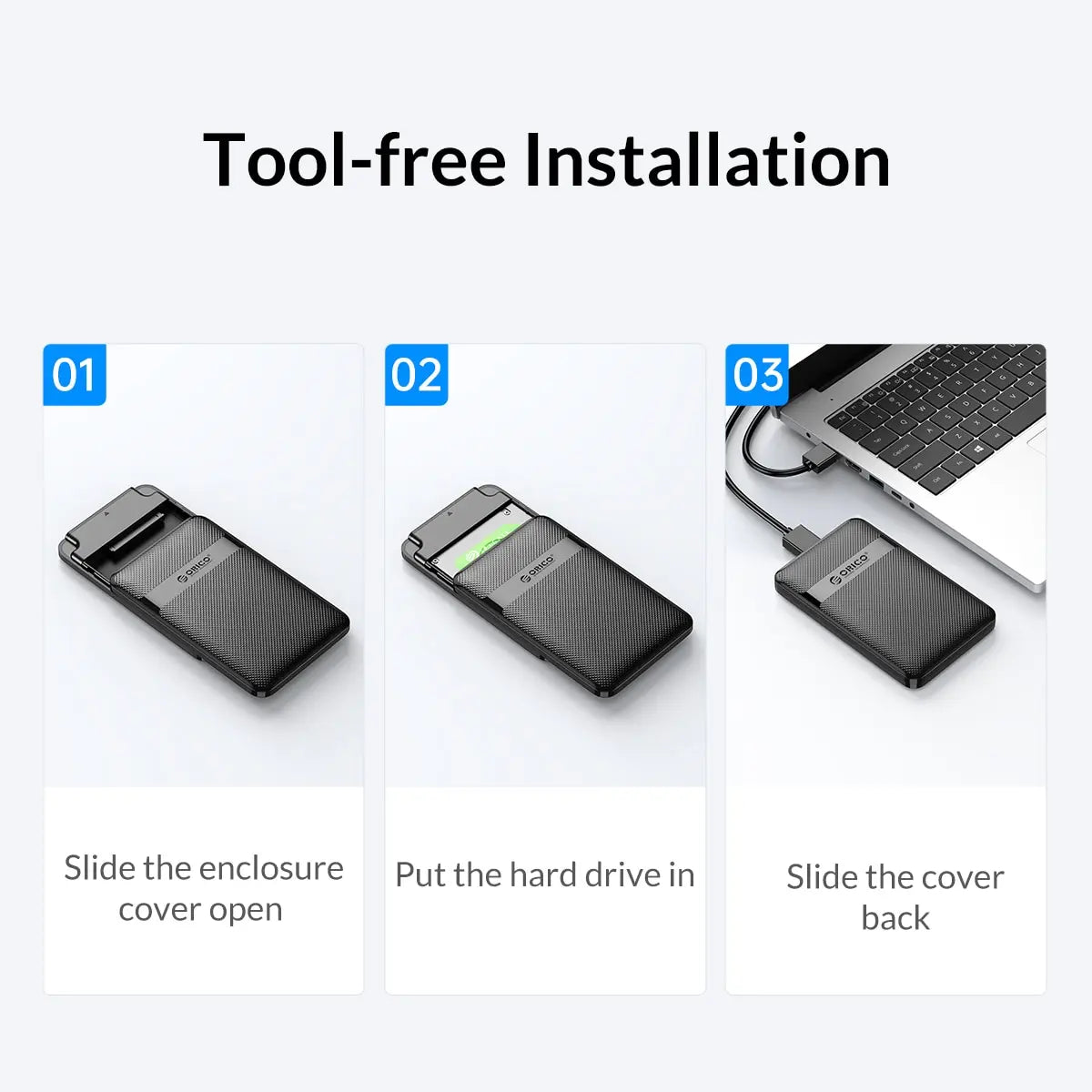 2.5" SATA to USB 3.0/Type-C Hard Drive Enclosure