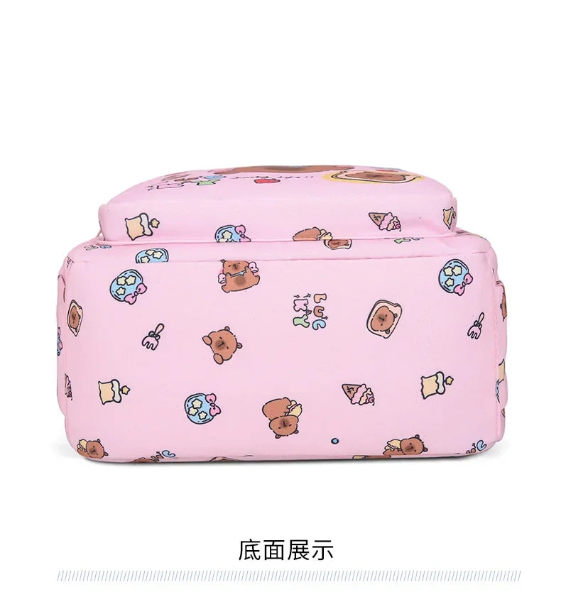 Capybara Cartoon Backpack Set for Kids