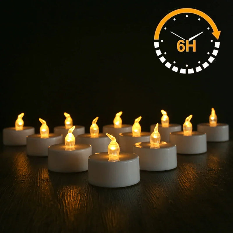 Flameless LED Tea Lights with Auto Timer