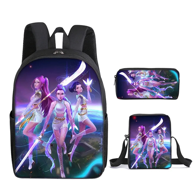 Kids' Cartoon School Backpack with Front Pocket