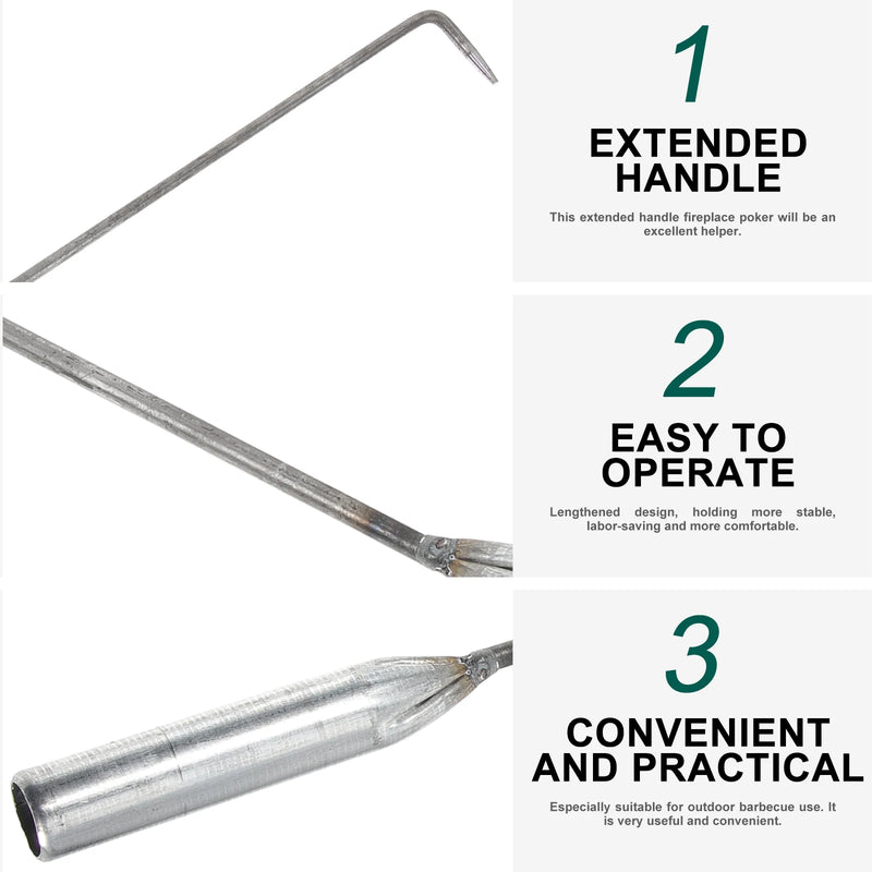 Heavy-Duty Fireplace Poker with Long Handle
