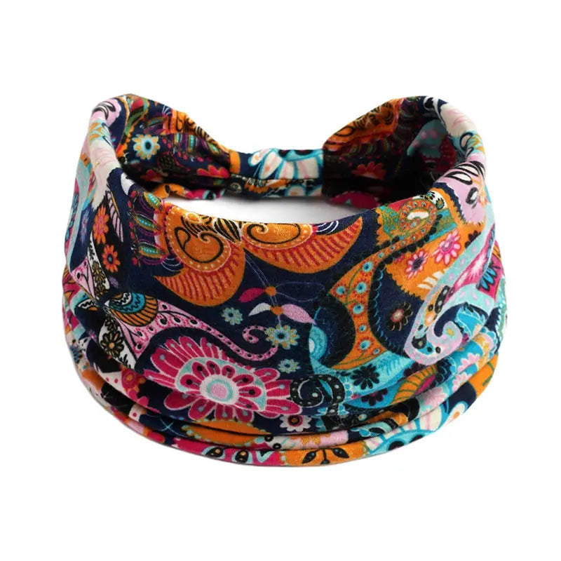 Bandeau Vintage à Motif Imprimé