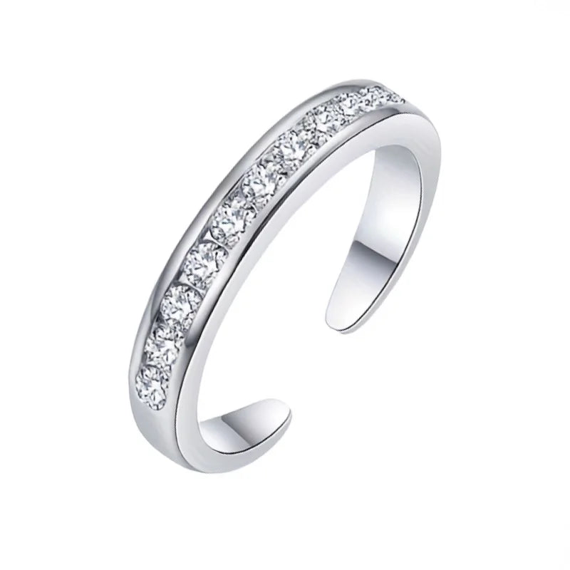 Gold-Plated Geometric Zircon Toe Ring