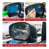 Step-by-step instructions showing how to spray, scrape, and rip a micro-nano layer on a car mirror.
