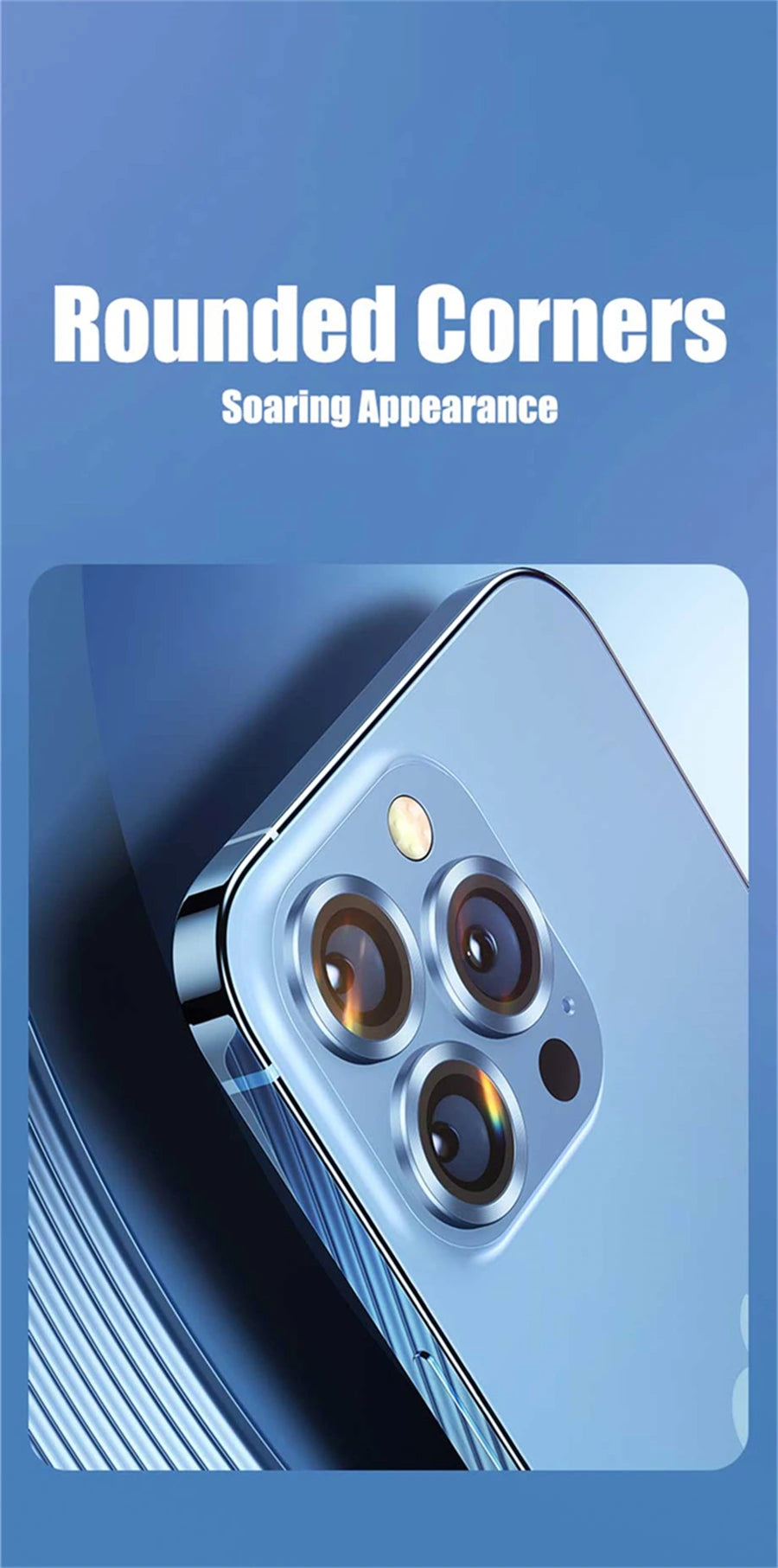 Titanium Camera Lens Protector with Tempered Glass for iPhone