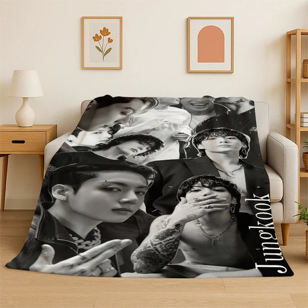 K-Pop BTS Jeon Jungkook Flanell-Decke