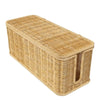 Handwoven Rattan Cable Management Box with Lid