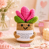Handmade Crochet Amigurumi Doll with Love and Encouragement