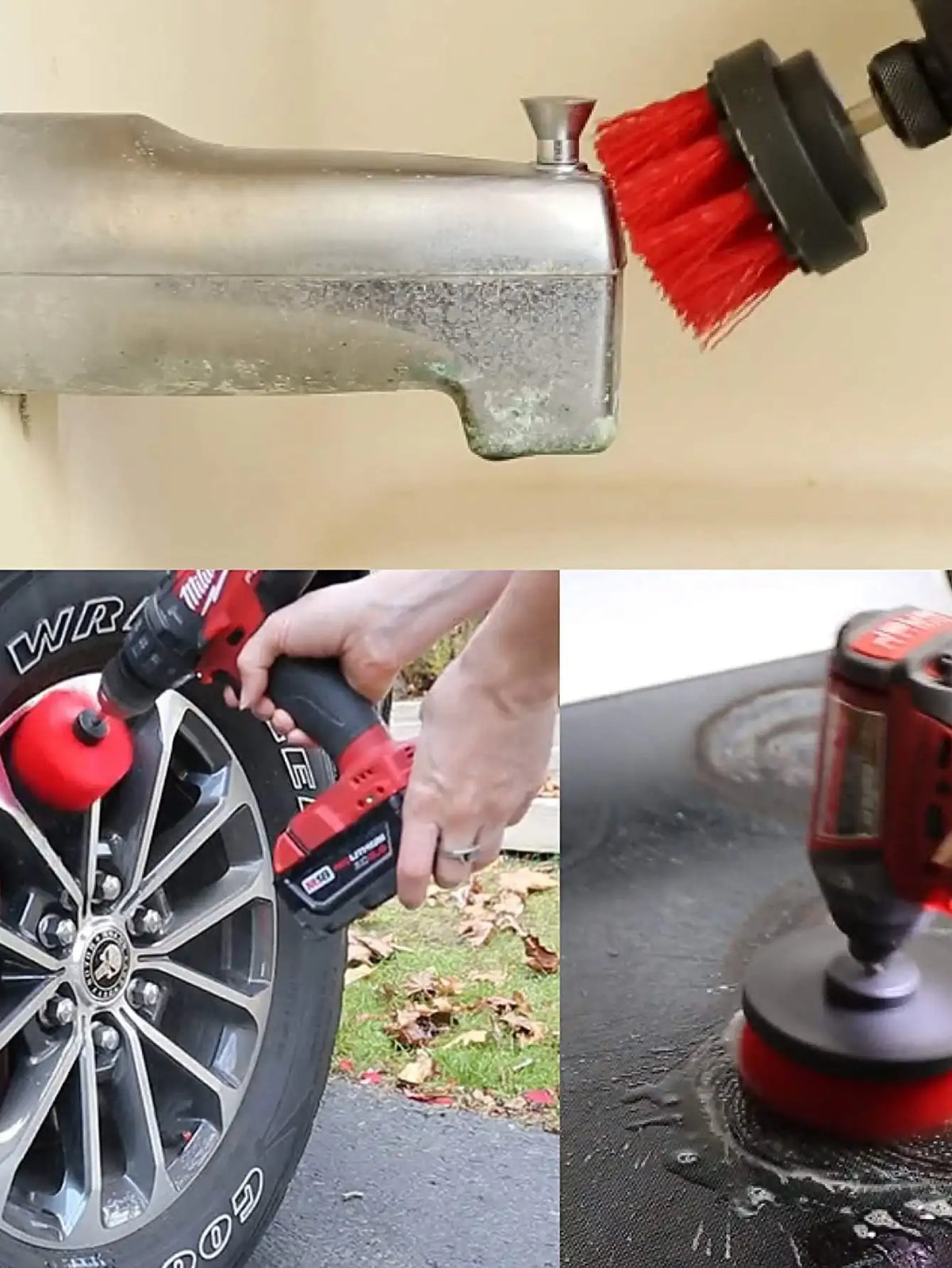 Rotary Drill Brush Cleaning Kit for Deep Scrubbing