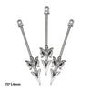 A set of 16 gun-shaped charms for DIY jewelry making in silver metal.
