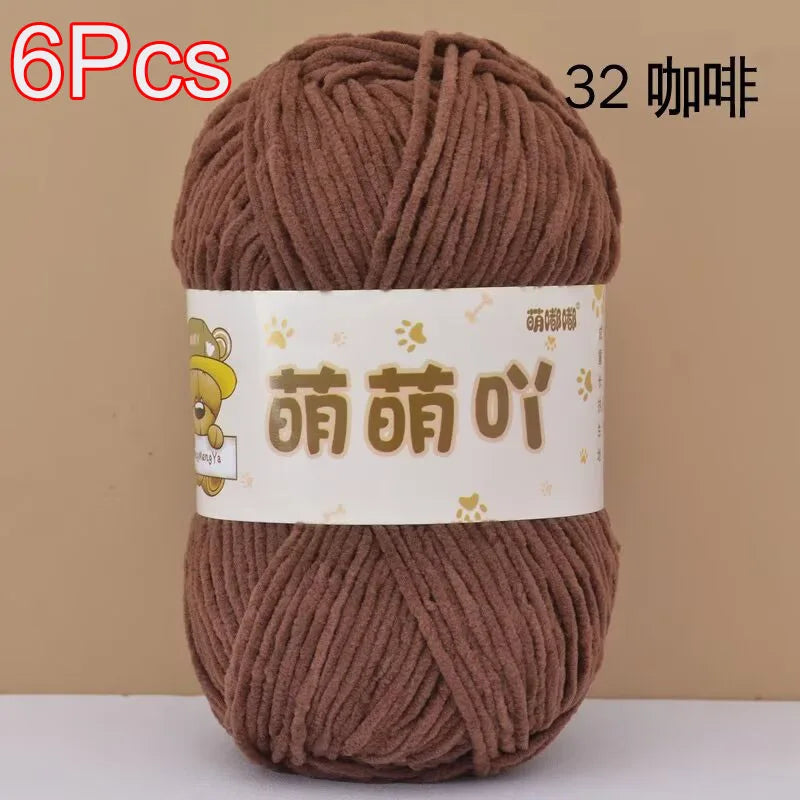 Soft Chenille Yarn for Crocheting and Knitting