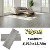 Self-Adhesive Wood Grain Floor Sticker - 40x15cm (10 Pack)